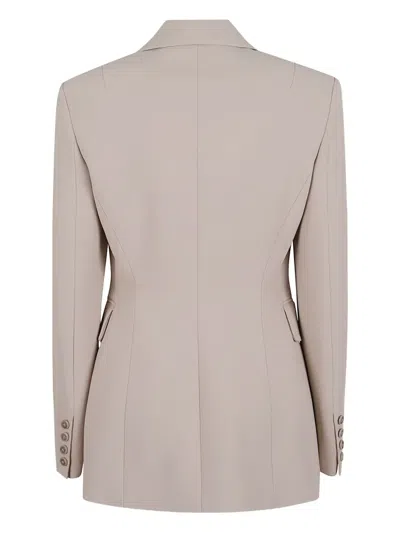Ermanno Scervino Tailored Single Breasted Jacket With Flap Pockets In Neutral