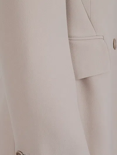 Ermanno Scervino Tailored Single Breasted Jacket With Flap Pockets In Neutral