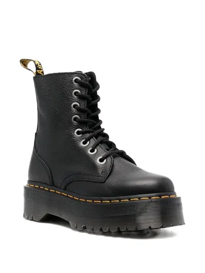 Dr. Martens 50mm Jadon Iii Pisa Leather Platform Boots In Black