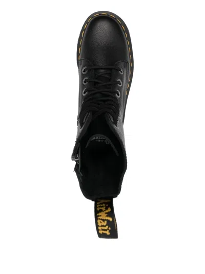 Dr. Martens 50mm Jadon Iii Pisa Leather Platform Boots In Black