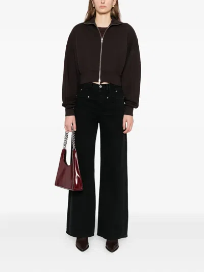 Agolde Zip-fastening Jacket In Brown