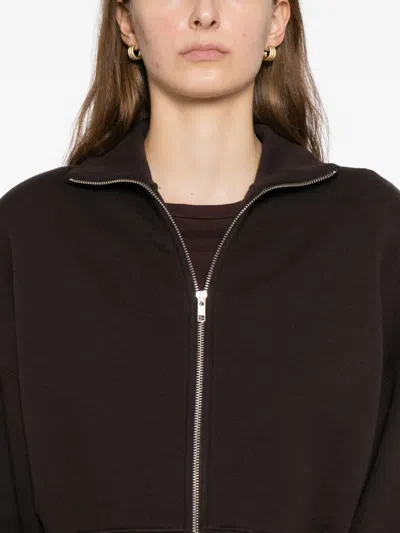 Agolde Zip-fastening Jacket In Brown