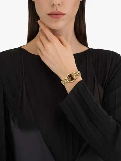 Ferragamo Gancini Twisted Chain Watch In Gold