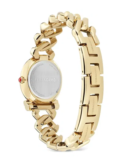 Ferragamo Gancini Twisted Chain Watch In Gold