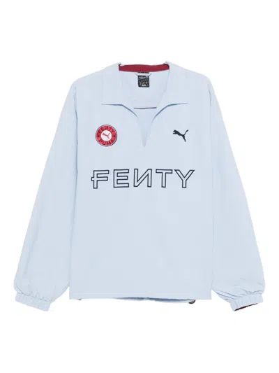 Puma X Fenty Nylon Drill Pullover In Blue