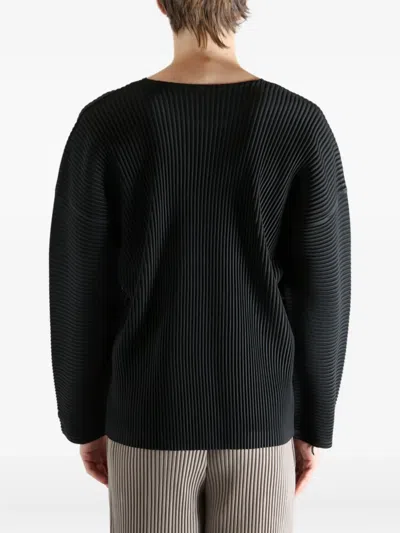 Issey Miyake Pleated Hp58jk093 T-shirt In Gray