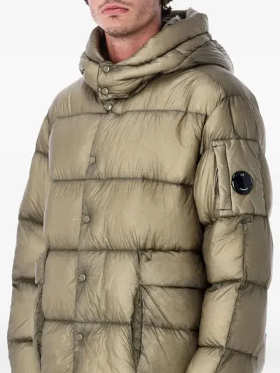 C.p. Company C.p.company Hooded Jacket With Lens Detail In Green