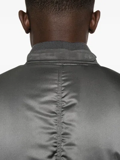 Tom Ford Silk Bomber Jacket In Gray