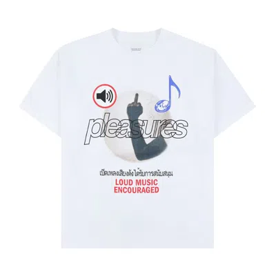 Pre-owned Pleasures Loud Music T-shirt 'white' | Men's Size Xl