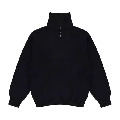 Pre-owned Aimé Leon Dore Button Turtleneck Sweater 'navy' | Blue | Men's Size S