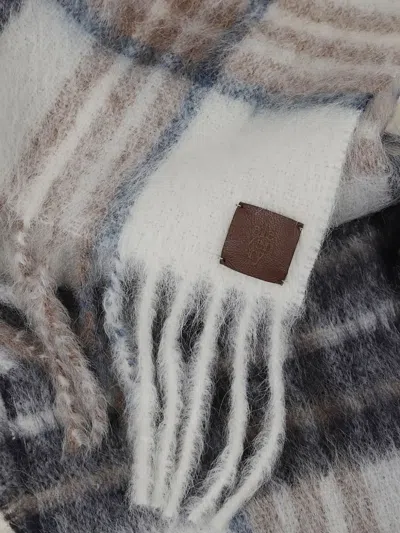 Eleventy Plaid Pattern Alpaca-wool Blend Scarf In Multi