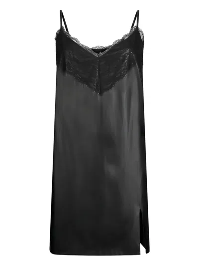 Liu •jo Lace Coated Dress In Brown