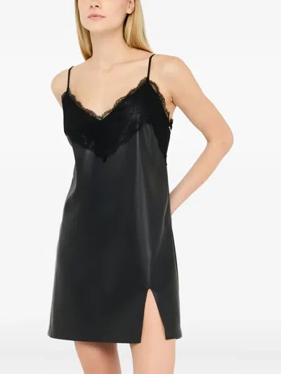 Liu •jo Lace Coated Dress In Brown