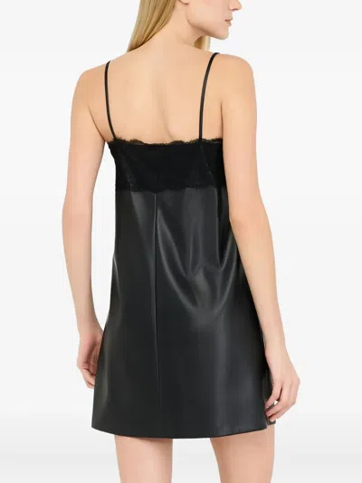 Liu •jo Lace Coated Dress In Brown