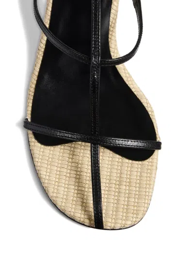 Khaite 75mm Cage Strappy Heeled Sandals In Black