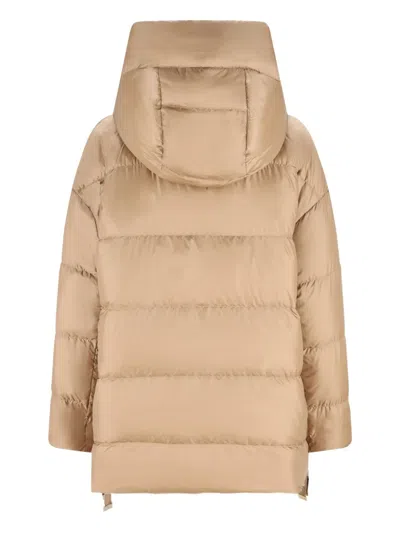 Max Mara Reversible Alpaca And Wool Padded Jacket In Brown