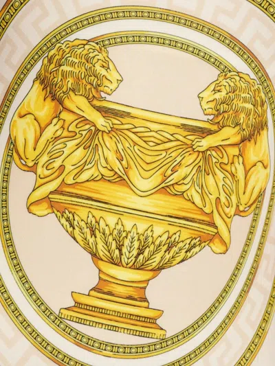 Versace La Coupe Des Dieux Print One-piece Swimsuit In Neutral