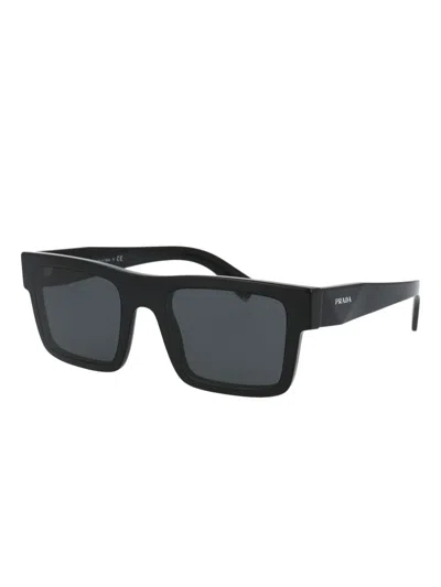 Prada Rectangle-frame Sunglasses In Black