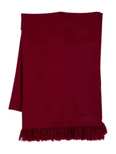 Isabel Marant Rectangular Cotton Scarf In Red
