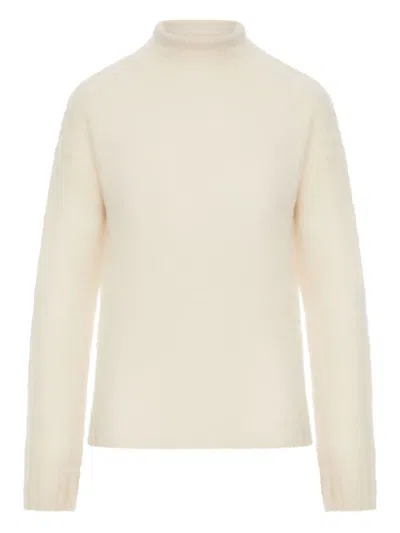 Max Mara Studio Umile Long-sleeved Knitted Jumper In Neutral