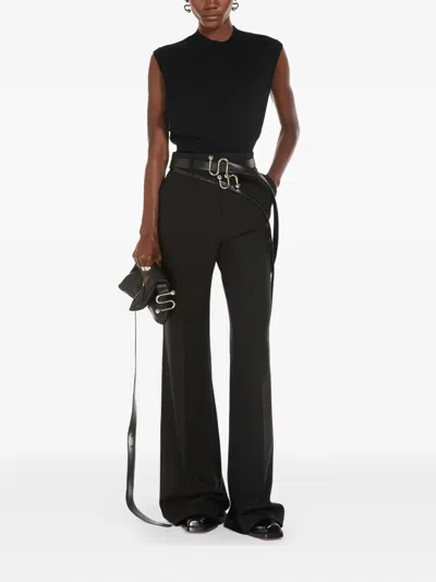 Sportmax Pressed-crease Trousers In Black