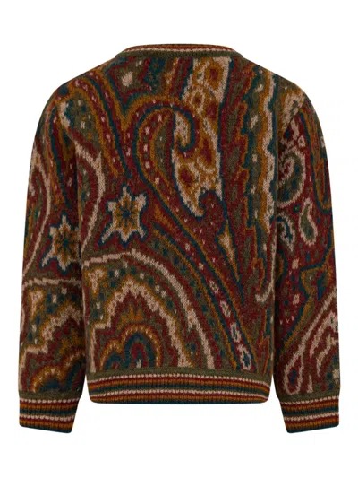 Etro Pullover Mit Paisleymuster In Brown