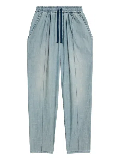 Isabel Marant Étoile Drawstring Elastic Catalia Trousers In Blue