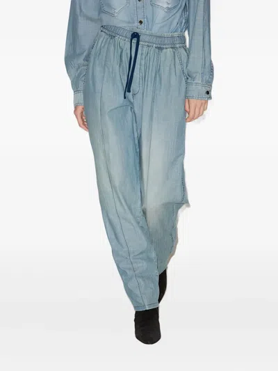 Isabel Marant Étoile Drawstring Elastic Catalia Trousers In Blue
