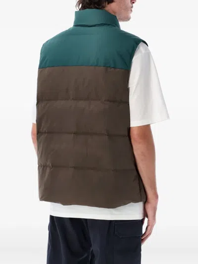 Patagonia Quilted Sleeveless High Collar Vest In Multi