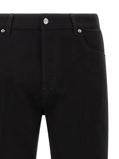 Gucci Cropped Denim Trousers Five Pocket Style In Black