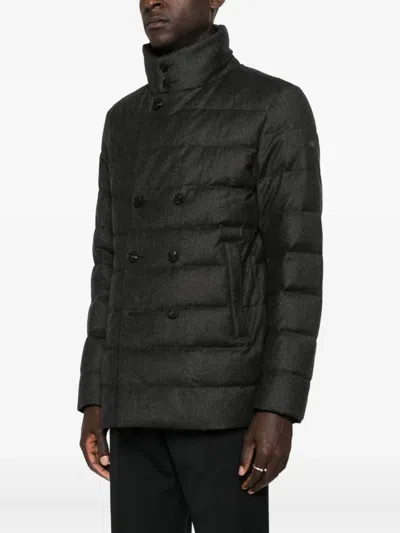 Duno Button-down Padded Jacket In Black