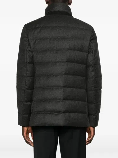 Duno Button-down Padded Jacket In Black