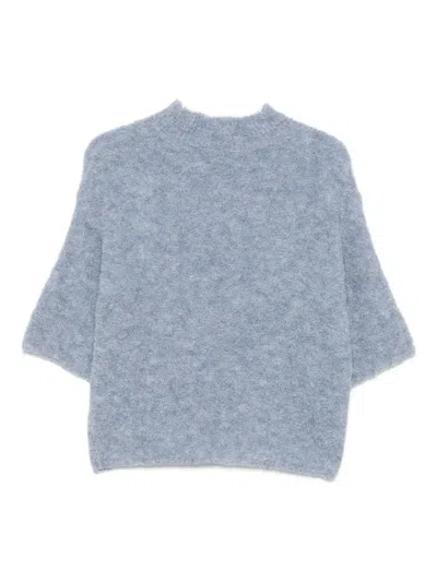 Antonelli Short-sleeve Sweater In Blue