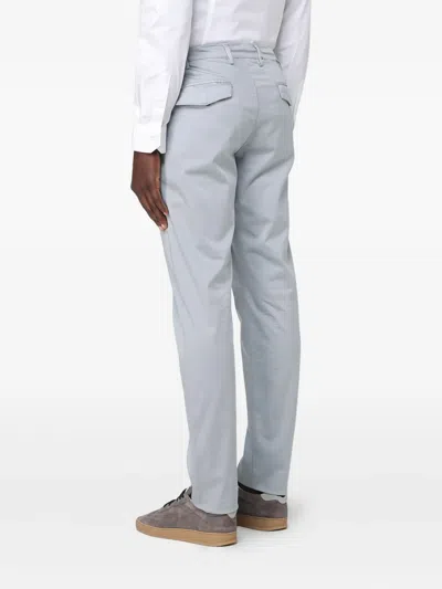 Eleventy Drawstring Pleated Trousers In Blue