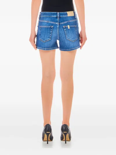Liu •jo Denim Chains Shorts In Blue