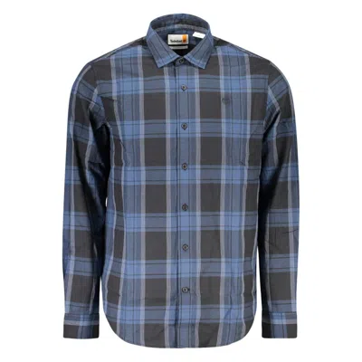 Timberland Blue Cotton Men Shirt In Blue