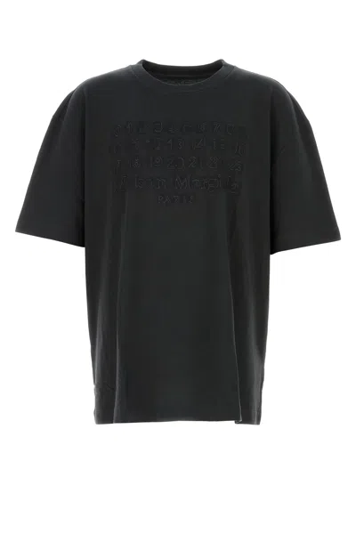Maison Margiela Dark Grey Cotton T-shirt In Animal Print