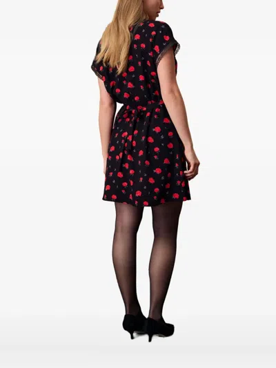 Sleeper Poppi Mini Dress In Poppies Print In Multi