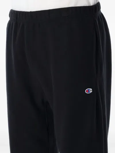 Champion Reverse Weave Fleece Track Pants In Black