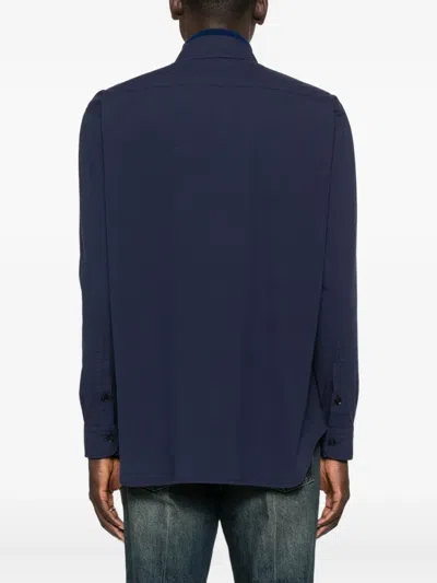 Husbands Chest-pocket Button-up Shirt In Blue