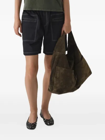 Gimaguas Black Cotton Quique Bermuda Shorts In Black