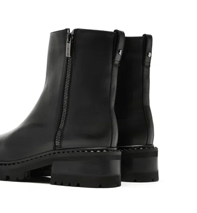 La Canadienne Leather Dual-zip Chunky Ankle Booties In Black