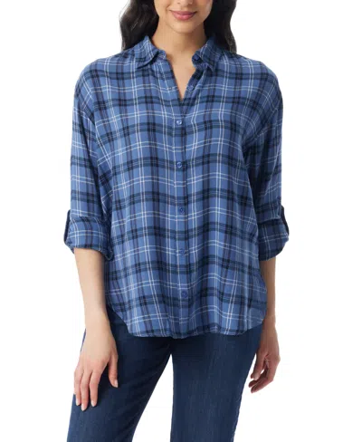 Gloria Vanderbilt Women's Amanda Button-front Shirt In Blue