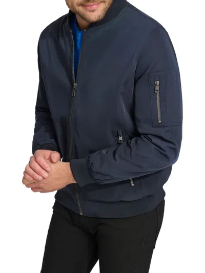 Calvin Klein Bomber Flight Jacket In Blue