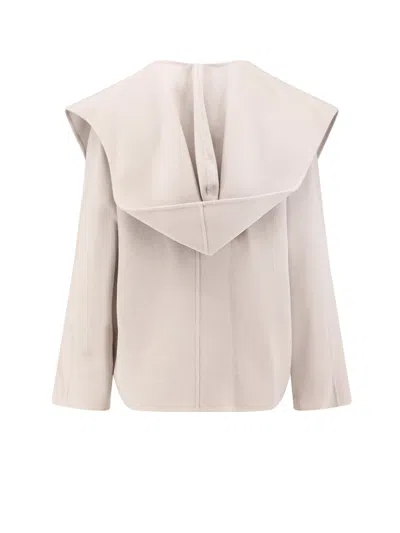 Paltò Shawl-collar Jacket In White