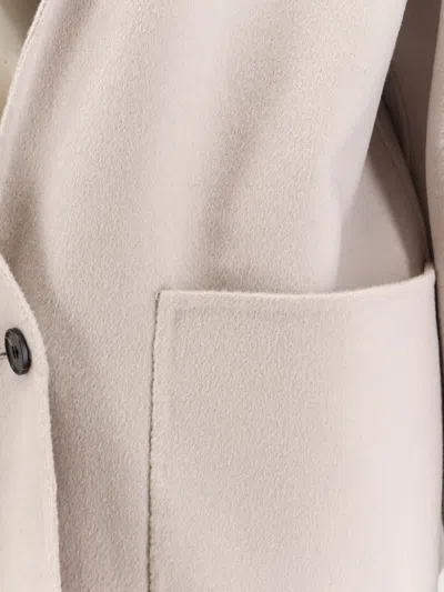 Paltò Shawl-collar Jacket In White