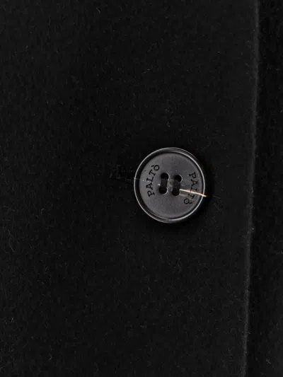 Paltò Patch-pocket Peak-lapels Coat In Black