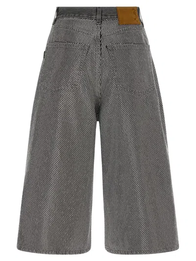 Haikure Bermuda Shorts With Pockets And Belt Loops In Black