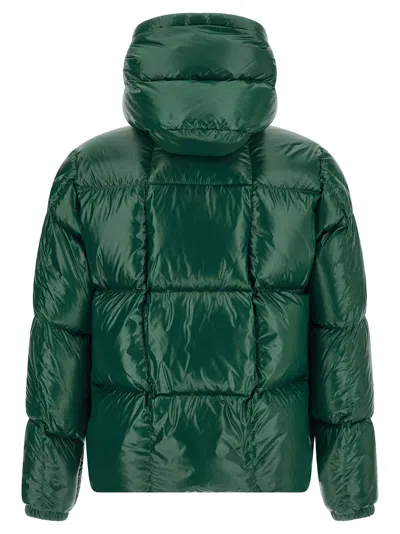 Moncler Parana Glossy Hooded Short Down Jacket Clothing In Green