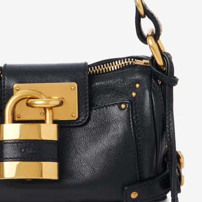 Chloé Black Leather Small Paddington Shoulder Bag